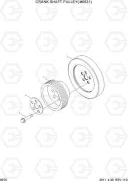 9070 CRANK SHAFT PULLEY(-#0631) R500LC-7, Hyundai