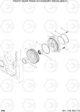 9080 FRONT GEAR TRAIN ACCESSORY DRIVE(-#0631) R500LC-7, Hyundai