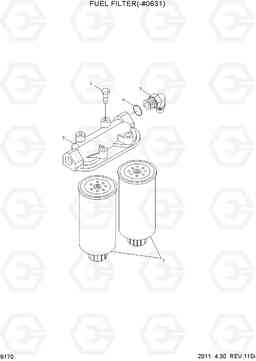 9170 FUEL FILTER(-#0631) R500LC-7, Hyundai