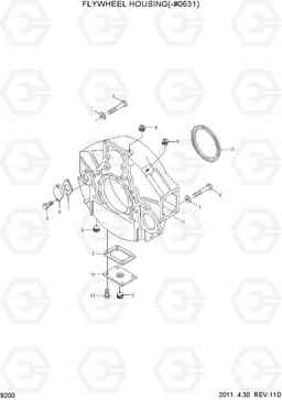 9200 FLYWHEEL HOUSING(-#0631) R500LC-7, Hyundai