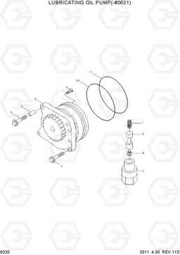 9320 LUBRICATING OIL PUMP(-#0631) R500LC-7, Hyundai