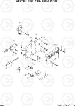 9360 ELECTRONIC CONTROL COOLER(-#0631) R500LC-7, Hyundai
