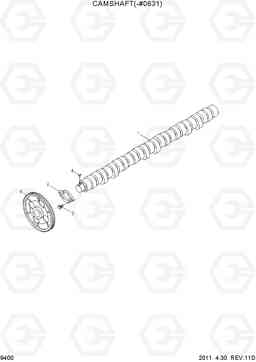 9400 CAMSHAFT(-#0631) R500LC-7, Hyundai