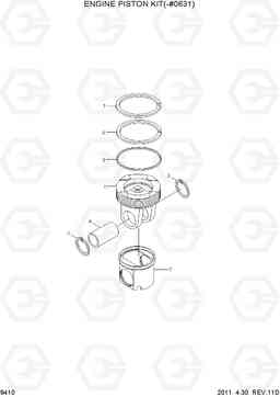 9410 ENGINE PISTON KIT(-#0631) R500LC-7, Hyundai