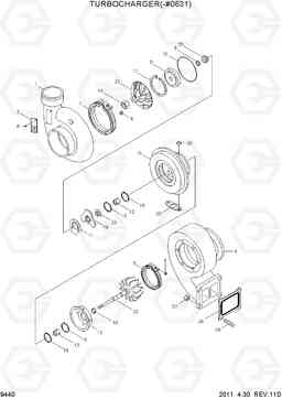 9440 TURBOCHARGER(-#0631) R500LC-7, Hyundai