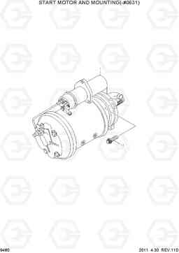 9480 START MOTOR AND MOUNTING(-#0631) R500LC-7, Hyundai