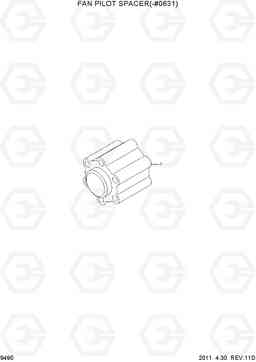 9490 FAN PILOT SPACER(-#0631) R500LC-7, Hyundai