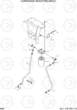 9560 CORROSION RESISTOR(-#0631) R500LC-7, Hyundai