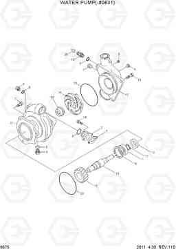 9575 WATER PUMP(-#0631) R500LC-7, Hyundai