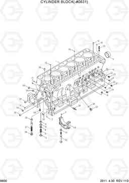 9600 CYLINDER BLOCK(-#0631) R500LC-7, Hyundai