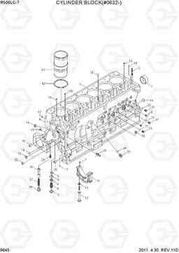 9645 CYLINDER BLOCK(#0632-) R500LC-7, Hyundai
