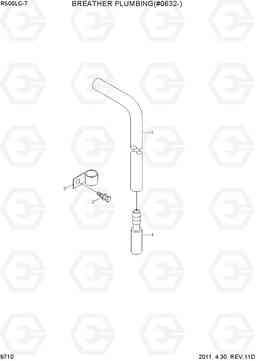 9710 BREATHER PLUMBING(#0632-) R500LC-7, Hyundai