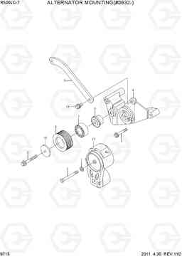 9715 ALTERNATOR MOUNTING(#0632-) R500LC-7, Hyundai