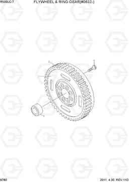 9780 FLYWHEEL & RING GEAR(#0632-) R500LC-7, Hyundai