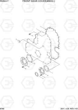 9790 FRONT GEAR COVER(#0632-) R500LC-7, Hyundai