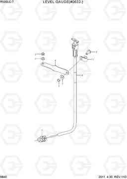 9840 LEVEL GAUGE(#0632-) R500LC-7, Hyundai