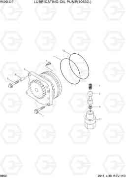 9850 LUBRICATING OIL PUMP(#0632-) R500LC-7, Hyundai