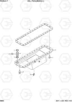 9865 OIL PAN(#0632-) R500LC-7, Hyundai