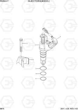 9875 INJECTORS(#0632-) R500LC-7, Hyundai