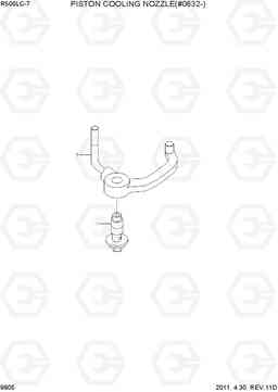 9905 PISTON COOLING NOZZLE(#0632-) R500LC-7, Hyundai