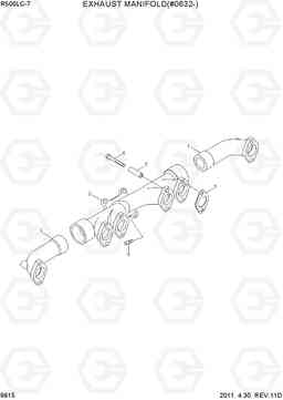 9915 EXHAUST MANIFOLD(#0632-) R500LC-7, Hyundai
