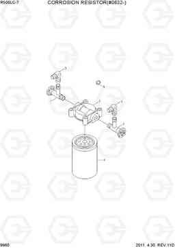 9960 CORROSION RESISTOR(#0632-) R500LC-7, Hyundai