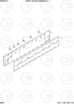 9965 HEAT SHIELD(#0632-) R500LC-7, Hyundai