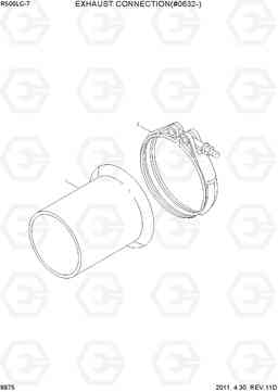 9975 EXHAUST CONNECTION(#0632-) R500LC-7, Hyundai
