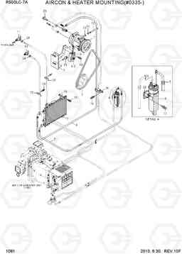 1081 AIRCON & HEATER MOUNTING(#1198-) R500LC-7A, Hyundai