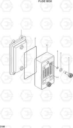 2100 FUSE BOX R500LC-7A, Hyundai