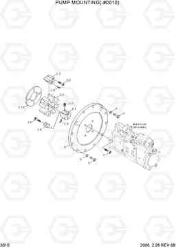 3010 PUMP MOUNTING(-#0010) R500LC-7A, Hyundai