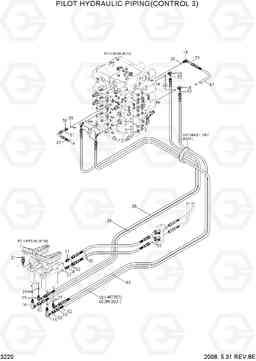 3220 PILOT HYDRAULIC PIPING(CONTROL 3) R500LC-7A, Hyundai