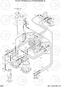 3260 PILOT HYDRAULIC PIPING(BASE 4) R500LC-7A, Hyundai