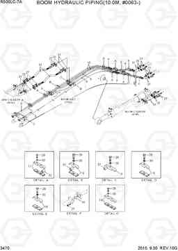 3470 BOOM HYDRAULIC PIPING(10.0M, #0063-) R500LC-7A, Hyundai