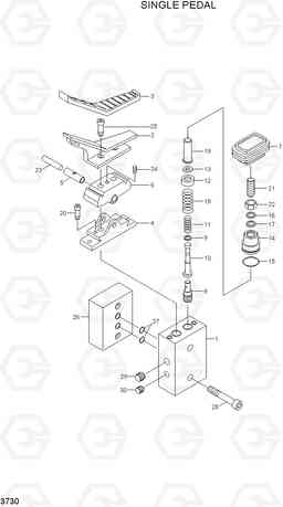 3730 SINGLE PEDAL R500LC-7A, Hyundai