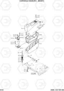 6120 CONSOLE BOX(RH, -#0087) R500LC-7A, Hyundai