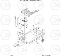 6160 BOTTOM PLATE MOUNTING(-#0087) R500LC-7A, Hyundai