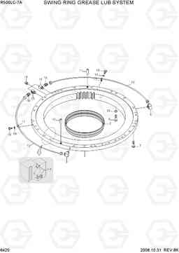 6420 SWING RING GREASE LUB SYSTEM R500LC-7A, Hyundai