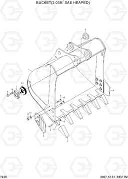 7420 BUCKET(3.03M3 SAE HEAPED) R500LC-7A, Hyundai