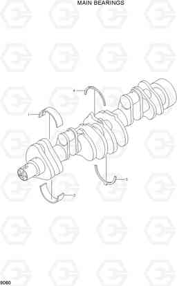 9060 MAIN BEARINGS R500LC-7A, Hyundai