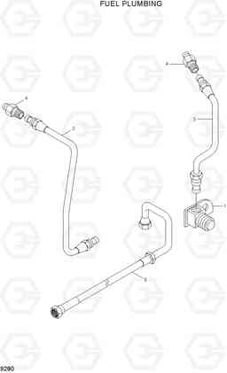 9280 FUEL PLUMBING R500LC-7A, Hyundai