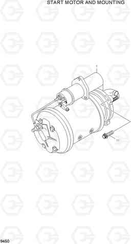 9450 START MOTOR AND MOUNTING R500LC-7A, Hyundai