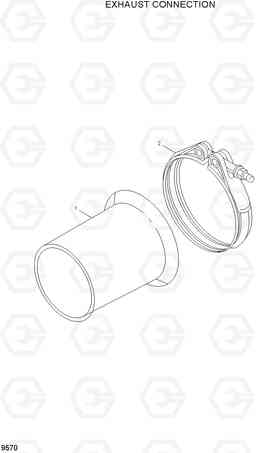 9570 EXHAUST CONNECTION R500LC-7A, Hyundai