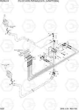 3227 PILOT HYD PIPING(CNTL,2-PATTERN) R520LC-9, Hyundai