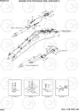 3402 BOOM HYD PIPING(6.55M, S/SHORT) R520LC-9, Hyundai