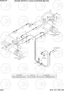 3420 BOOM SAFETY LOCK SYSTEM(-#0136) R520LC-9, Hyundai