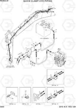 3450 QUICK CLAMP HYD PIPING R520LC-9, Hyundai