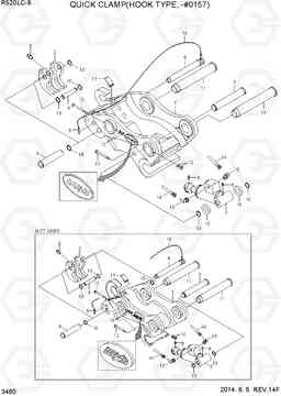 3460 QUICK CLAMP(HOOK TYPE, -#0157) R520LC-9, Hyundai