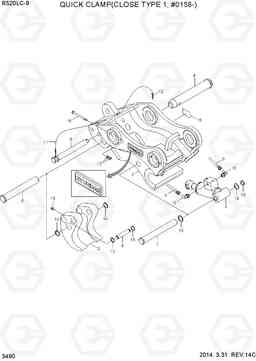 3490 QUICK CLAMP(CLOSE TYPE 1, #0158-) R520LC-9, Hyundai