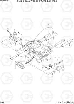 3496 QUICK CLAMP(CLOSE TYPE 2, #0173-) R520LC-9, Hyundai